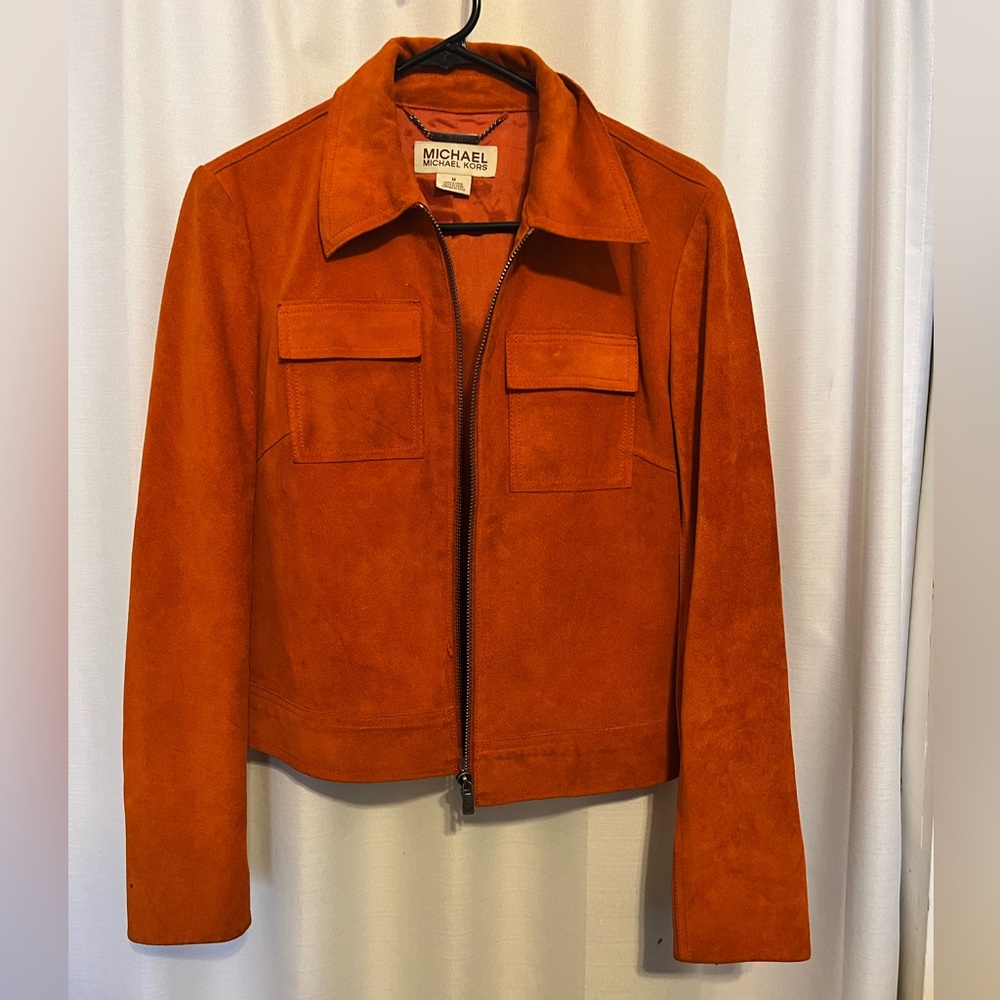 Michael Kors suede moto jacket